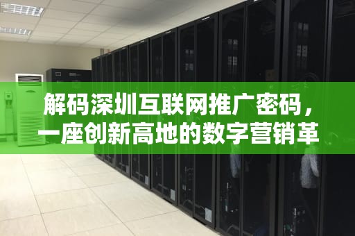 解码深圳互联网推广密码，一座创新高地的数字营销革命，深圳互联网推广公司