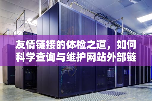 友情链接的体检之道，如何科学查询与维护网站外部链接，查询友情链接IP的地址或域名服务器的IP
