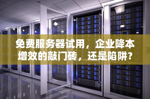 免费服务器试用，企业降本增效的敲门砖，还是陷阱？免费服务器试用一年