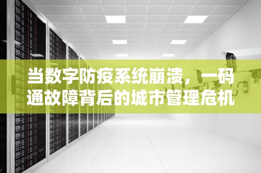 当数字防疫系统崩溃，一码通故障背后的城市管理危机，一码通点击没反应