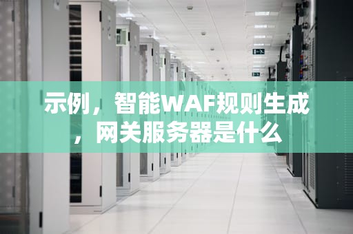 示例，智能WAF规则生成，网关服务器是什么
