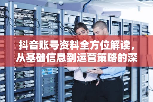 抖音账号资料全方位解读，从基础信息到运营策略的深度分析，抖音账号资料怎么看不到