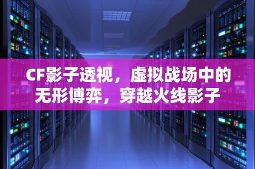 CF影子透视，虚拟战场中的无形博弈，穿越火线影子