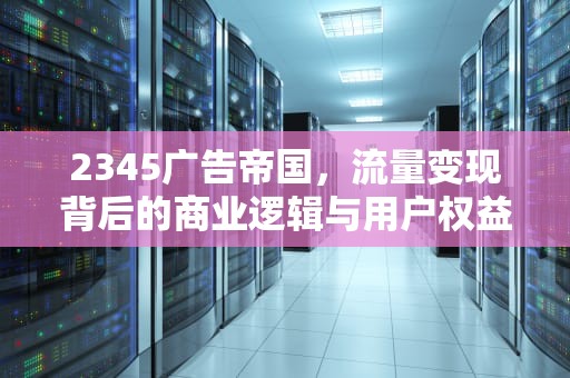 2345广告帝国，流量变现背后的商业逻辑与用户权益之困，天气2345广告