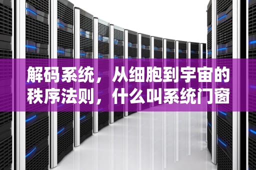 解码系统，从细胞到宇宙的秩序法则，什么叫系统门窗