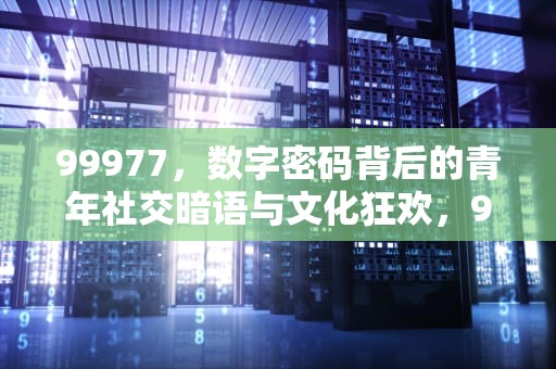 99977，数字密码背后的青年社交暗语与文化狂欢，99977是什么意思翻译成中文