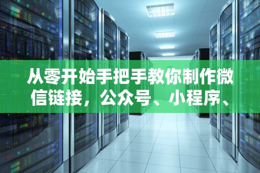 从零开始手把手教你制作微信链接，公众号、小程序、H5全攻略，微信链接如何制作点击链接