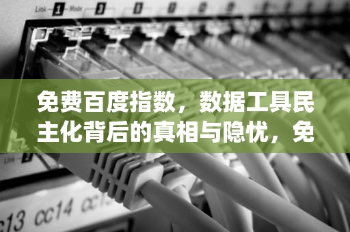 免费百度指数，数据工具民主化背后的真相与隐忧，免费百度指数api
