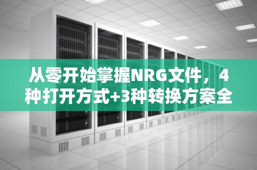 从零开始掌握NRG文件，4种打开方式+3种转换方案全解析，NRG文件如何打开