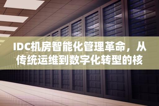 IDC机房智能化管理革命，从传统运维到数字化转型的核心引擎，IDC机房管理系统
