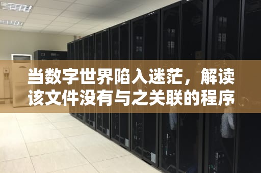 当数字世界陷入迷茫，解读该文件没有与之关联的程序的深层逻辑，该文件没有与之关联的程序来执行该操作