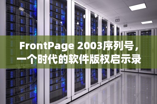 FrontPage 2003序列号，一个时代的软件版权启示录，2003 r2序列号