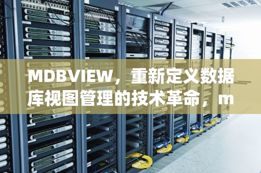 MDBVIEW，重新定义数据库视图管理的技术革命，mdbviewerplus怎么设置中文
