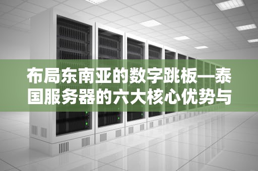 布局东南亚的数字跳板—泰国服务器的六大核心优势与企业应用指南，泰国服务器有什么优势和劣势