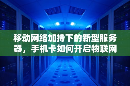 移动网络加持下的新型服务器，手机卡如何开启物联网与边缘计算新时代，什么服务器能用手机卡上网