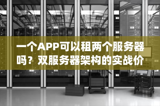 一个APP可以租两个服务器吗？双服务器架构的实战价值与部署指南，一个app可以租两个服务器吗安全吗