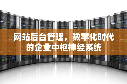 网站后台管理，数字化时代的企业中枢神经系统