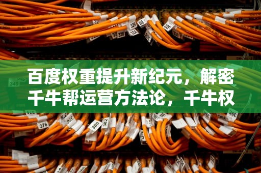 百度权重提升新纪元，解密千牛帮运营方法论，千牛权重是什么意思