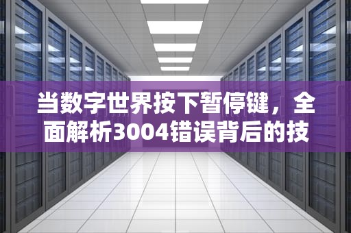 当数字世界按下暂停键，全面解析3004错误背后的技术迷思与解决方案，3004错误代码
