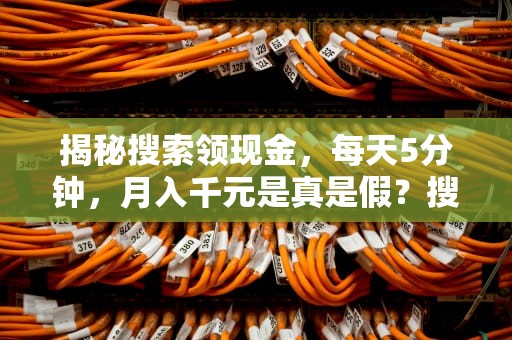揭秘搜索领现金，每天5分钟，月入千元是真是假？搜索领现金红包