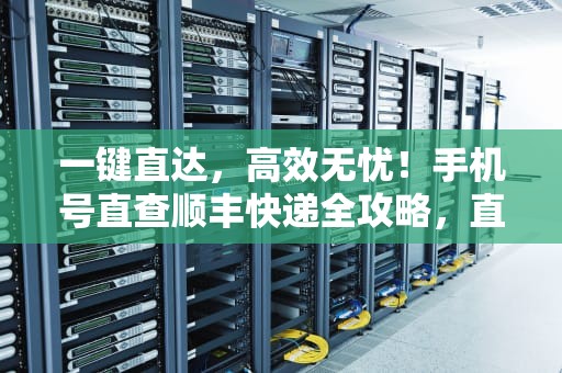 一键直达，高效无忧！手机号直查顺丰快递全攻略，直接输入手机号查顺丰快递单号