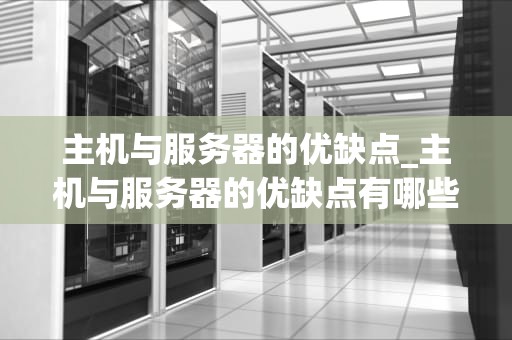 主机与服务器的优缺点_主机与服务器的优缺点有哪些_主机与服务器的优缺点比较
