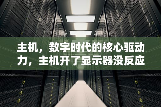 主机，数字时代的核心驱动力，主机开了显示器没反应