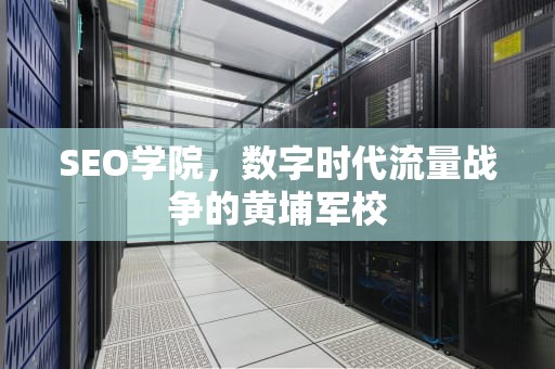 SEO学院，数字时代流量战争的黄埔军校