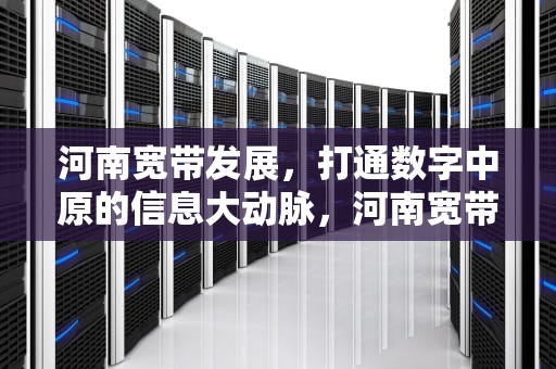 河南宽带发展，打通数字中原的信息大动脉，河南宽带收费标准