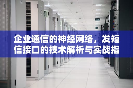 企业通信的神经网络，发短信接口的技术解析与实战指南，发短信接口平台