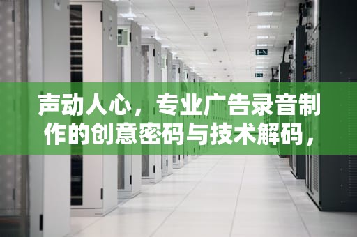 声动人心，专业广告录音制作的创意密码与技术解码，广告录音制作免费软件