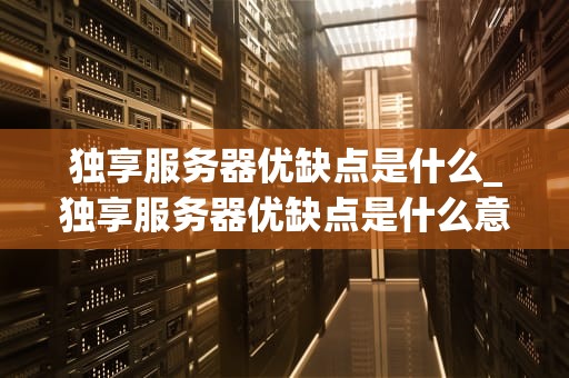 独享服务器优缺点是什么_独享服务器优缺点是什么意思_独享服务器的优缺点分析