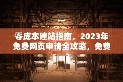零成本建站指南，2023年免费网页申请全攻略，免费网址申请