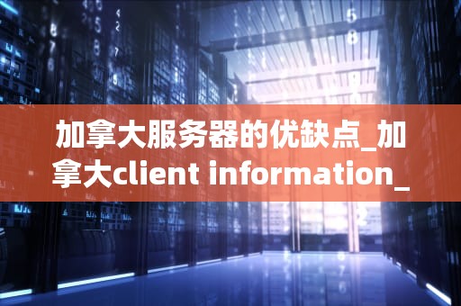 加拿大服务器的优缺点_加拿大client information_加拿大服务器的优缺点分析