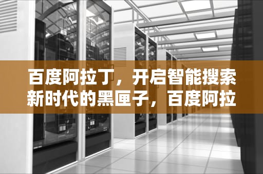 百度阿拉丁，开启智能搜索新时代的黑匣子，百度阿拉丁平台