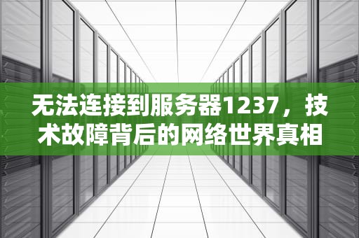 无法连接到服务器1237，技术故障背后的网络世界真相，无法连接到服务器1202怎么办