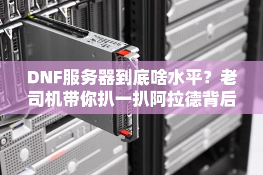 DNF服务器到底啥水平？老司机带你扒一扒阿拉德背后的土豆田！