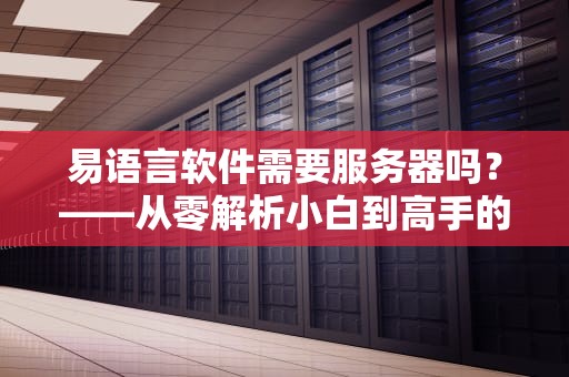 易语言软件需要服务器吗？——从零解析小白到高手的服务器需求指南