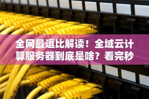 全网最逗比解读！全域云计算服务器到底是啥？看完秒变IT老司机
