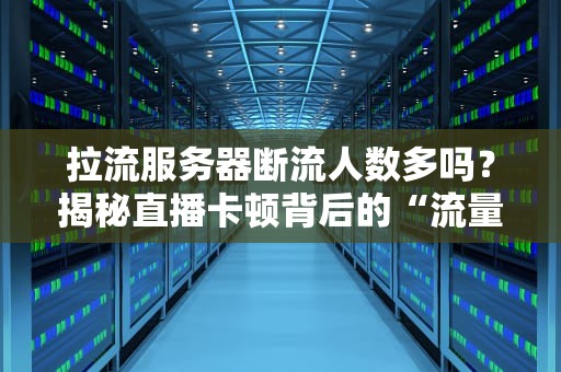 拉流服务器断流人数多吗？揭秘直播卡顿背后的“流量黑洞”