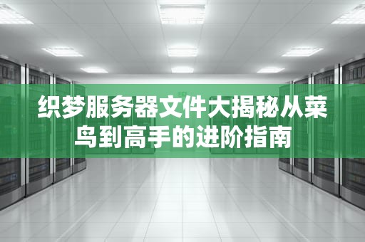 织梦服务器文件大揭秘从菜鸟到高手的进阶指南