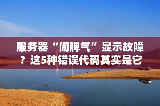 服务器“闹脾气”显示故障？这5种错误代码其实是它在求救！