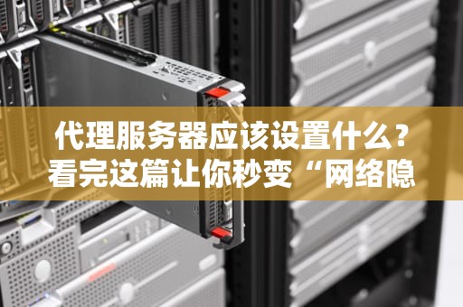 代理服务器应该设置什么？看完这篇让你秒变“网络隐身侠”！