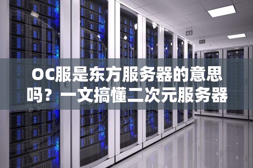 OC服是东方服务器的意思吗？一文搞懂二次元服务器那些黑话！