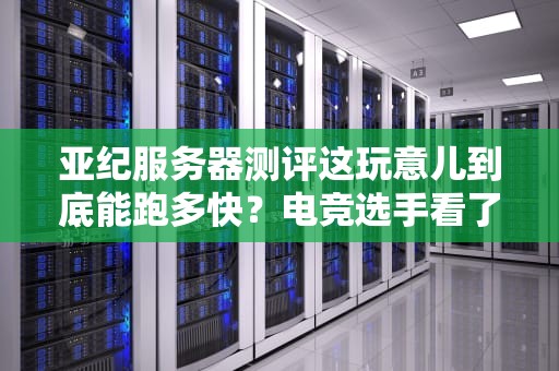 亚纪服务器测评这玩意儿到底能跑多快？电竞选手看了都喊稳！