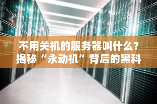 不用关机的服务器叫什么？揭秘“永动机”背后的黑科技！