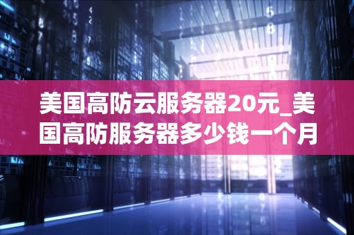 美国高防云服务器20元_美国高防服务器多少钱一个月_美国高防云服务器20元：性价比之选