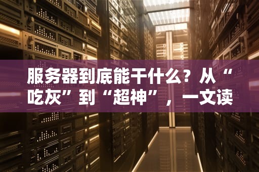 服务器到底能干什么？从“吃灰”到“超神”，一文读懂服务器的十八般武艺！