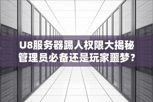 U8服务器踢人权限大揭秘管理员必备还是玩家噩梦？