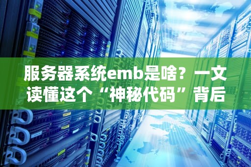 服务器系统emb是啥？一文读懂这个“神秘代码”背后的黑科技！